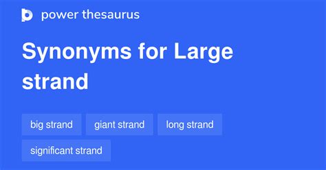 strand thesaurus|STRAND .